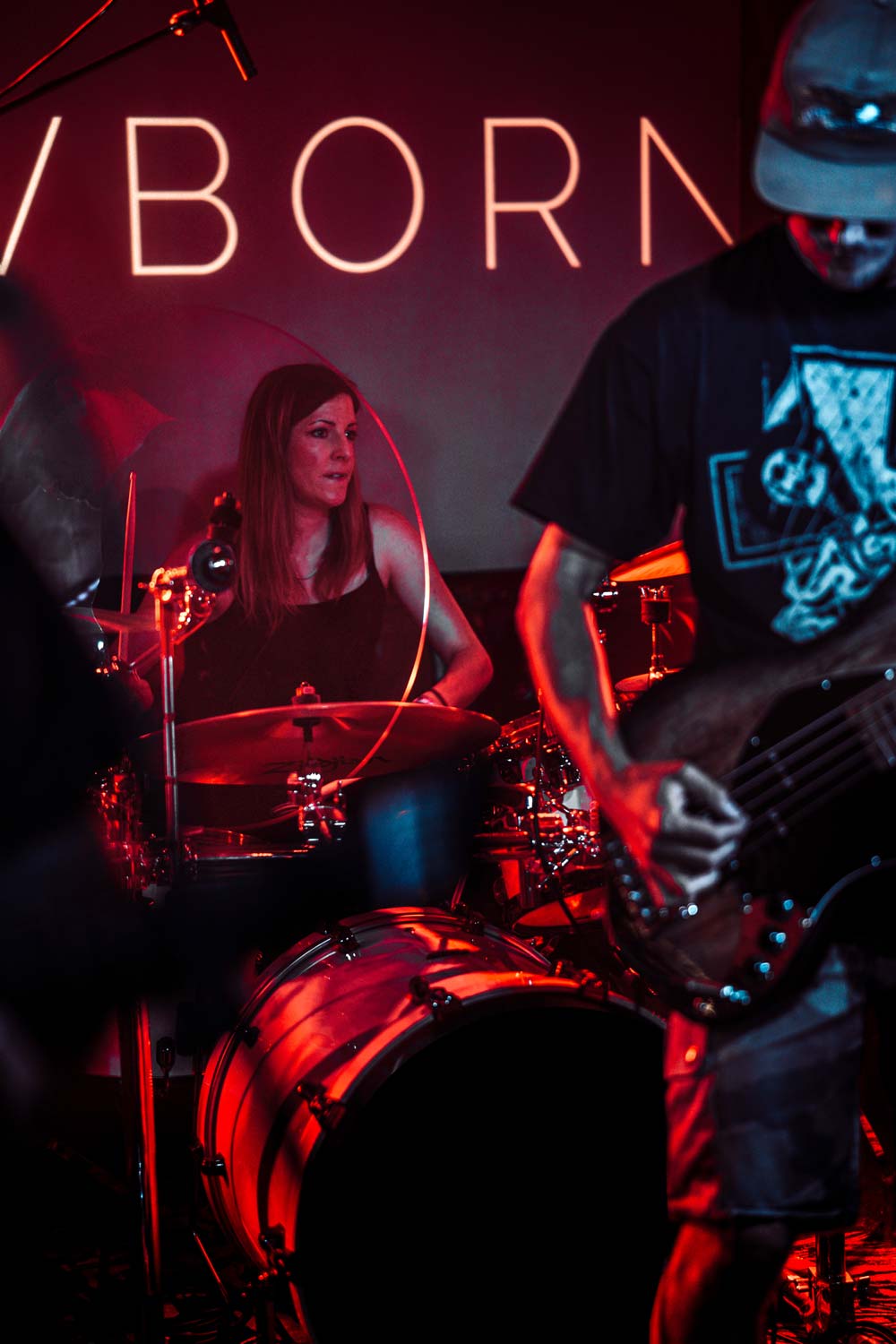 NevBorn Progressive metal female drummer Géraldine von Kaenel
